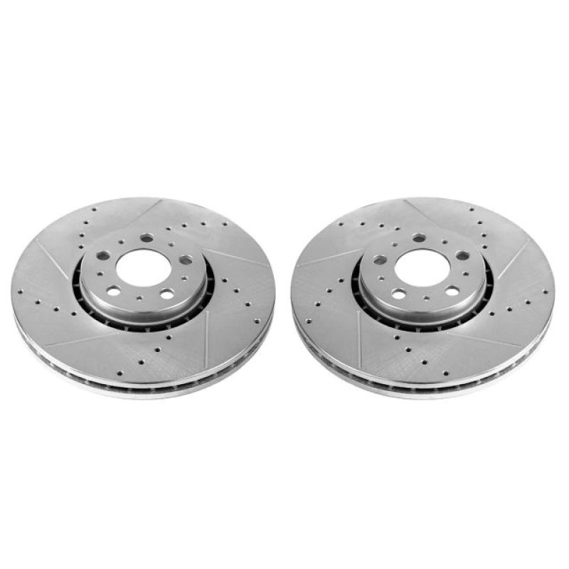 PSB Evolution Drill/Slot Rotor - Power Stop 03-14 Volvo XC90 Front Evolution Drilled & Slotted Rotors - Pair