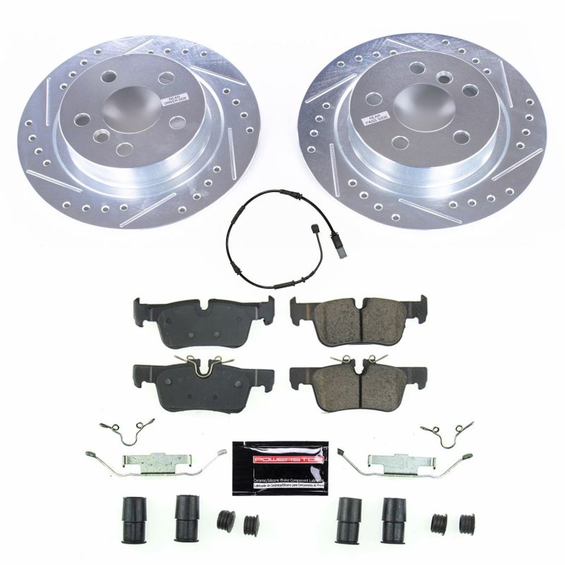 PSB Z23 Evolution Kit - Power Stop 16-18 Mini Cooper Clubman Rear Z23 Evolution Sport Brake Kit