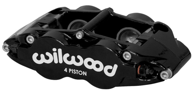 WIL Superlite Caliper - Wilwood Caliper Forged Narrow Superlite FNSL4R-DS Dust Seal 1.12/1.12 1.10in Rotor Width - Black
