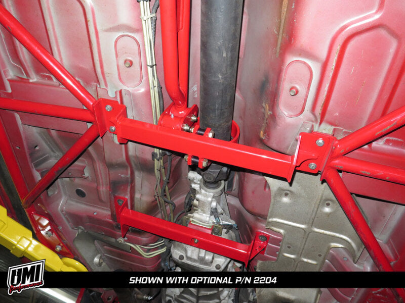 UMI Crossmember Reinforcements - UMI Performance 93-02 GM F-Body Tunnel Brace Mount Stock Exhaust No Loop