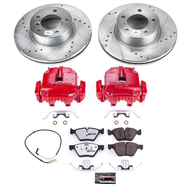 PSB Z26 Street Kit w/Cals - Power Stop 2006 BMW 325xi Front Z26 Street Warrior Brake Kit w/Calipers
