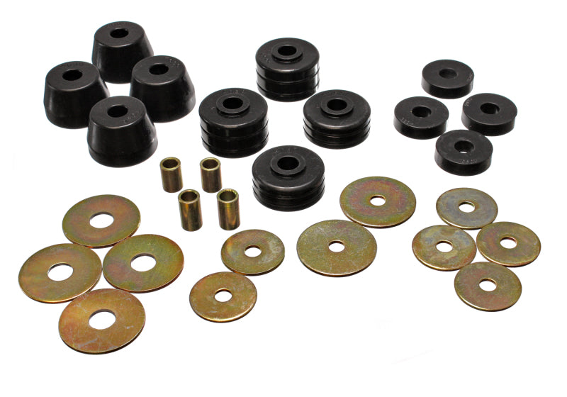 ES Body Mounts - Black - Energy Suspension D100-300 2&4Wd Body Mounts - Black