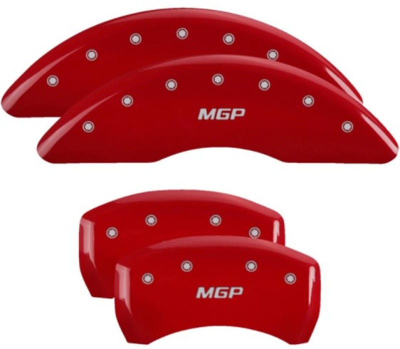 MGP Caliper Covers 4 Standard - MGP 4 Caliper Covers Engraved Front & Rear MGP Red Finish Silver Char 2019 Mercedes-Benz GLE43 AMG