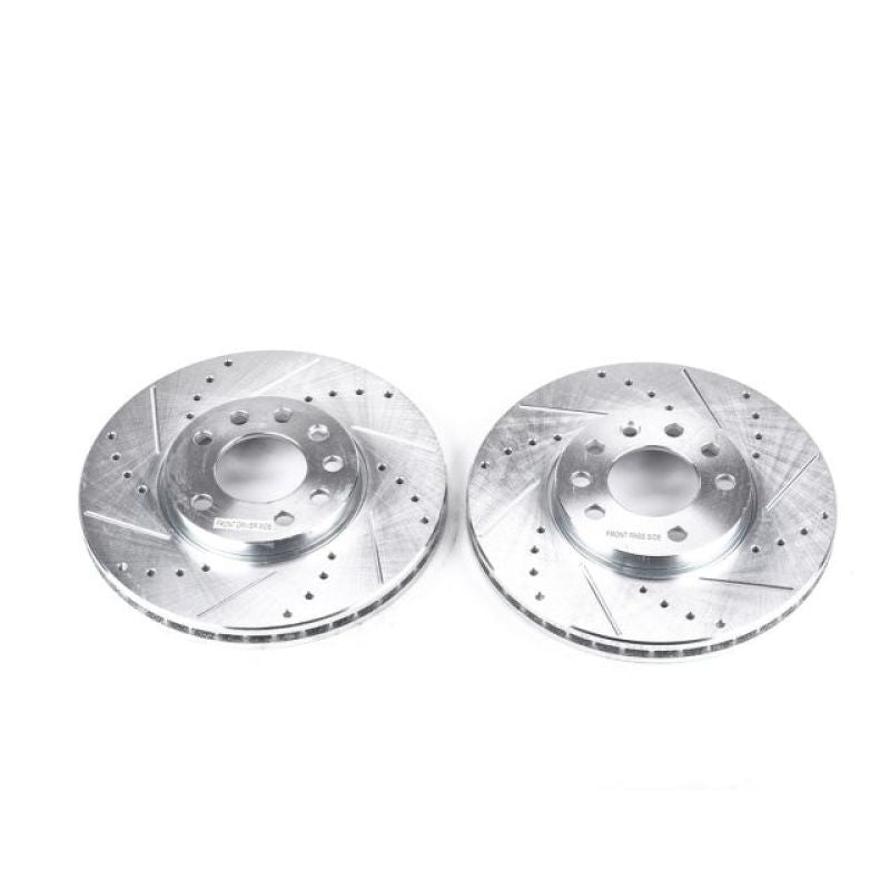 PSB Evolution Drill/Slot Rotor - Power Stop 03-11 Saab 9-3 Front Evolution Drilled & Slotted Rotors - Pair
