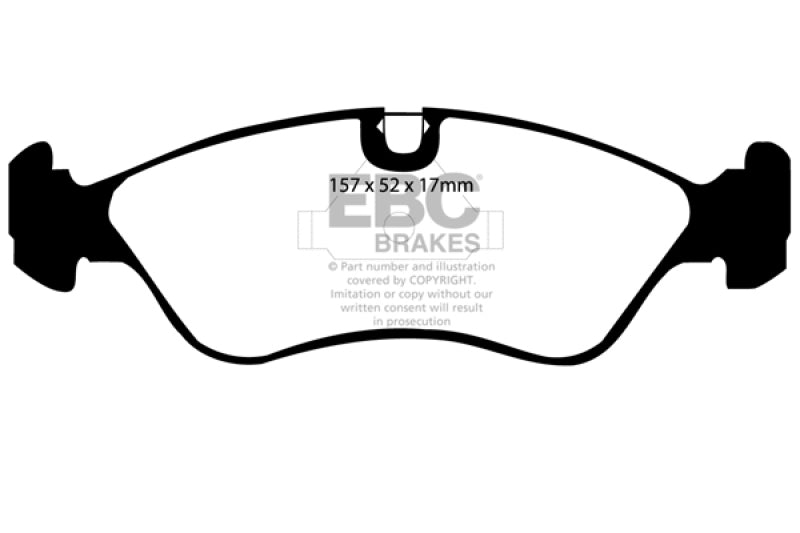 EBC Redstuff Brake Pad Sets - EBC 91-95 Opel Astra 2.0 Redstuff Front Brake Pads