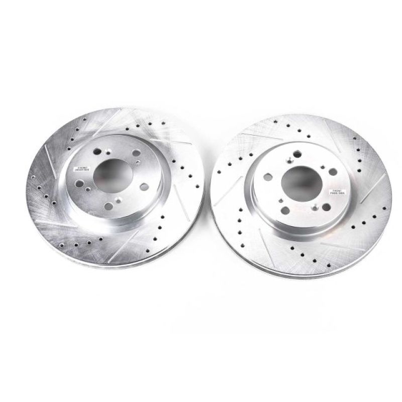 PSB Evolution Drill/Slot Rotor - Power Stop 05-12 Acura RL Front Evolution Drilled & Slotted Rotors - Pair