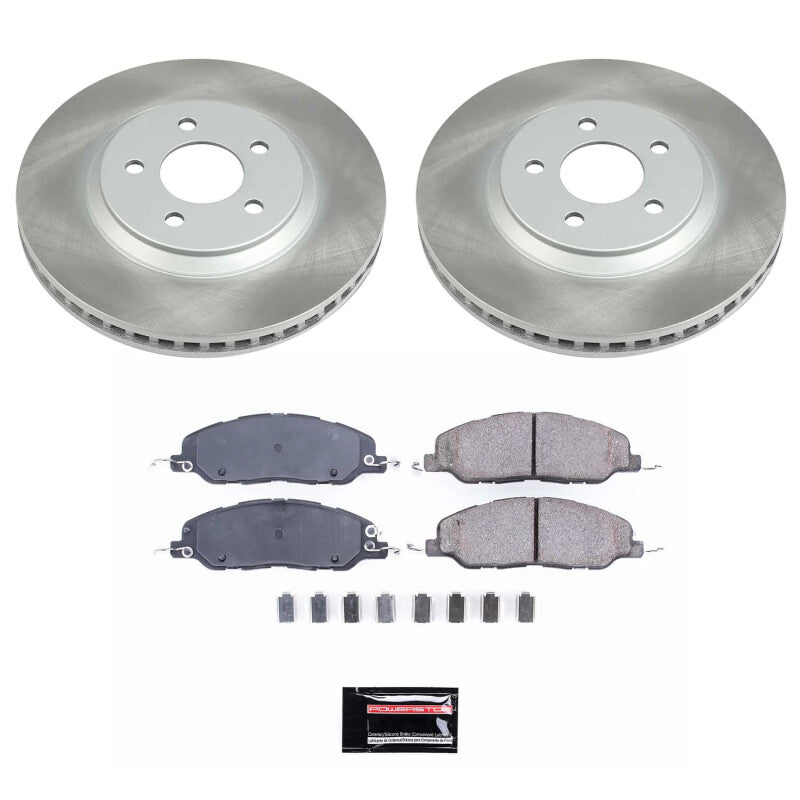 PSB Semi-Coated Rotor Kits - Power Stop 11-14 Ford Mustang Front Semi-Coated Rotor Kit