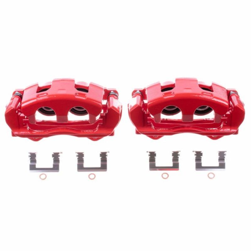 PSB Red Calipers - Power Stop 08-09 Buick Allure Front Red Calipers w/Brackets - Pair
