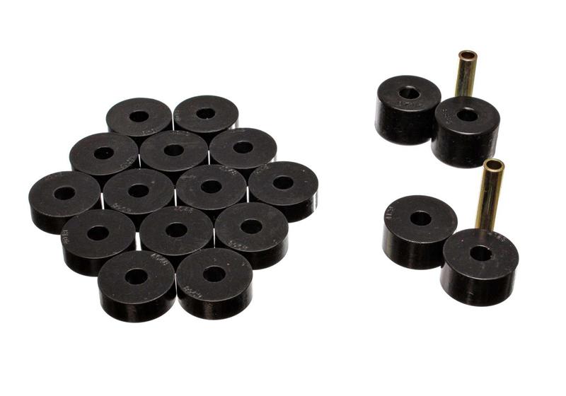ES Body Mounts - Black - Energy Suspension 74-75 Jeep CJ5/CJ7/CJ8 Scrambler Black Body (Cab) Mount Set