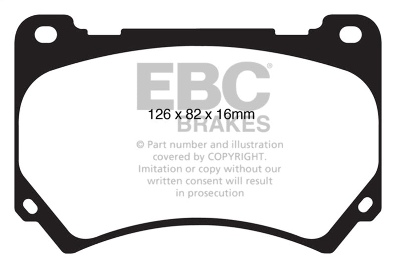 EBC Ultimax2 Brake Pad Sets - EBC 11+ Hyundai Equus 4.6 Ultimax2 Front Brake Pads