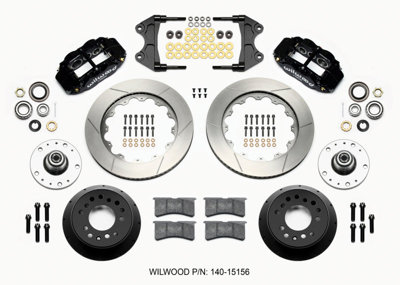 WIL Superlite Brake Kit - Wilwood Narrow Superlite 6R Front Hub Kit 14.00in WWE ProSpindle (5x4.75in 5x5.00in Hub)