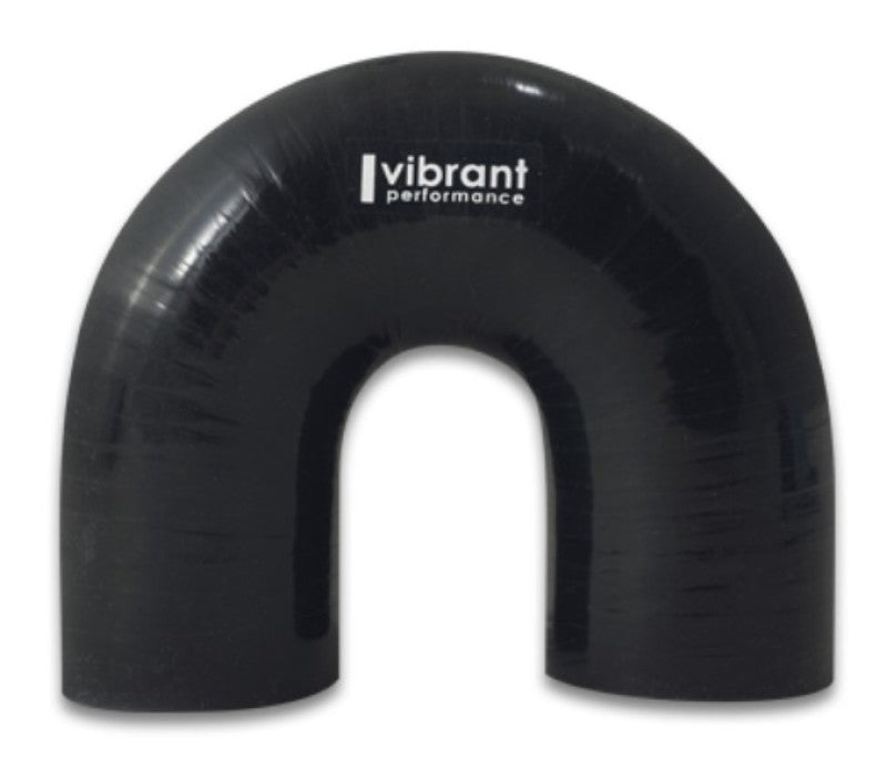 VIB 4 Ply Hoses - Vibrant 4 Ply Reinforced Silicone Elbow Connector - 1.75in ID x 5.50in Leg 180 Deg Elbow (BLACK)