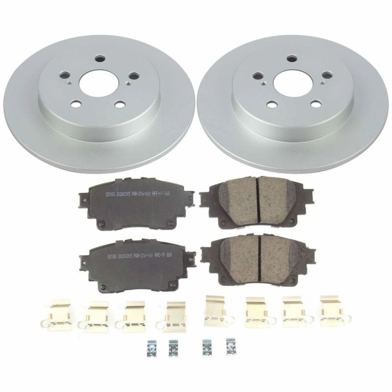 PSB Z17 Evolution Coated Kit - Power Stop 2019 Toyota Corolla Rear Z17 Evolution Geomet Coated Brake Kit