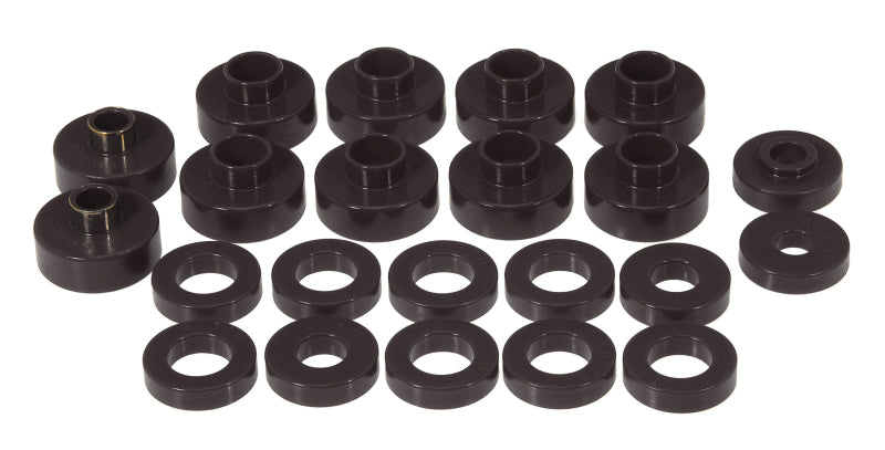 PRO Body/Subframe Bush - Blk - Prothane 76-79 Jeep CJ5/CJ7 Body Mount 22 Bushing Kit - Black