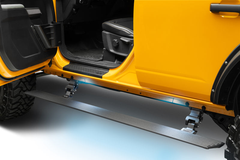GOR RealTruck VoltStep Running Boards - RealTruck 21-24 Ford Bronco 4dr VoltStep Electric Running Board Kit (No Drill) - Tex. Blk