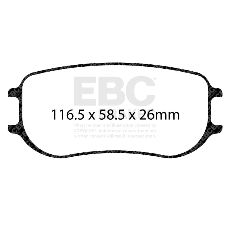 EBC RP-X Brake Pad Sets - EBC Racing Porsche 991 GT3 Cup (PFC Brakes 28/26mm) Rear RP-X Racing Brake Pads