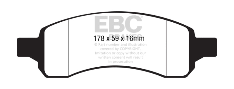 EBC Greenstuff Brake Pad Sets - EBC 08+ Chevrolet Traverse 3.6 Greenstuff Front Brake Pads
