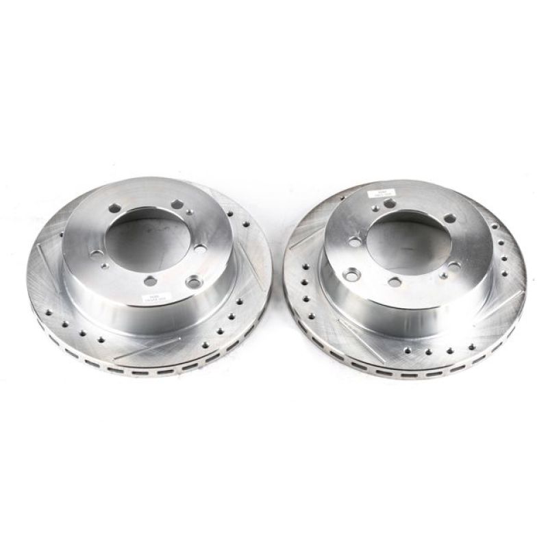 PSB Evolution Drill/Slot Rotor - Power Stop 91-96 Dodge Stealth Rear Evolution Drilled & Slotted Rotors - Pair