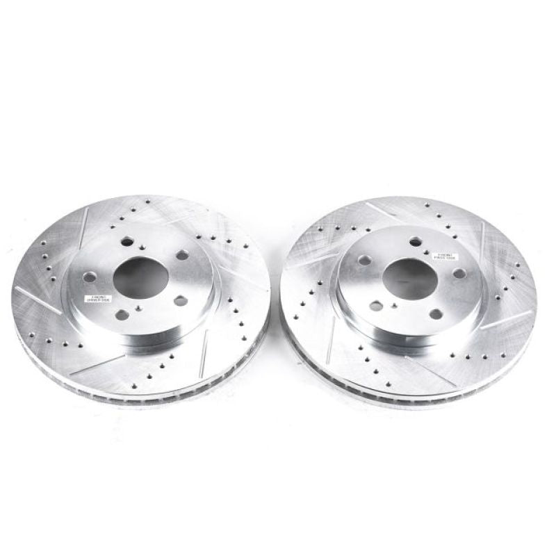 PSB Evolution Drill/Slot Rotor - Power Stop 2002 Lexus ES300 Front Evolution Drilled & Slotted Rotors - Pair