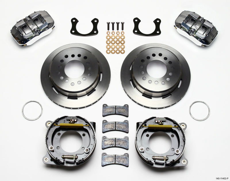 WIL Dynapro Brake Kit - Wilwood Dynapro Low-Profile 11.00in P-Brake Kit - Polish New Big Ford 2.36in Offset