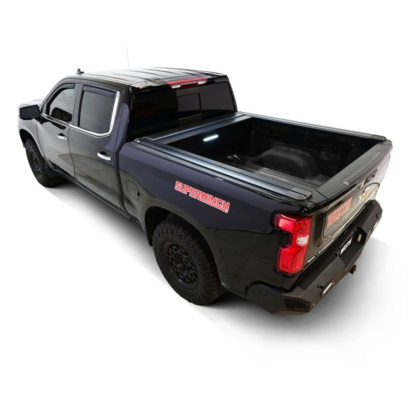 WES Electric Retractable Tonneau - Westin 19-26 Chev/GMC Silverado/Sierra 1500 5ft 8in Bed Electric Retractable Tonneau Cover - Black