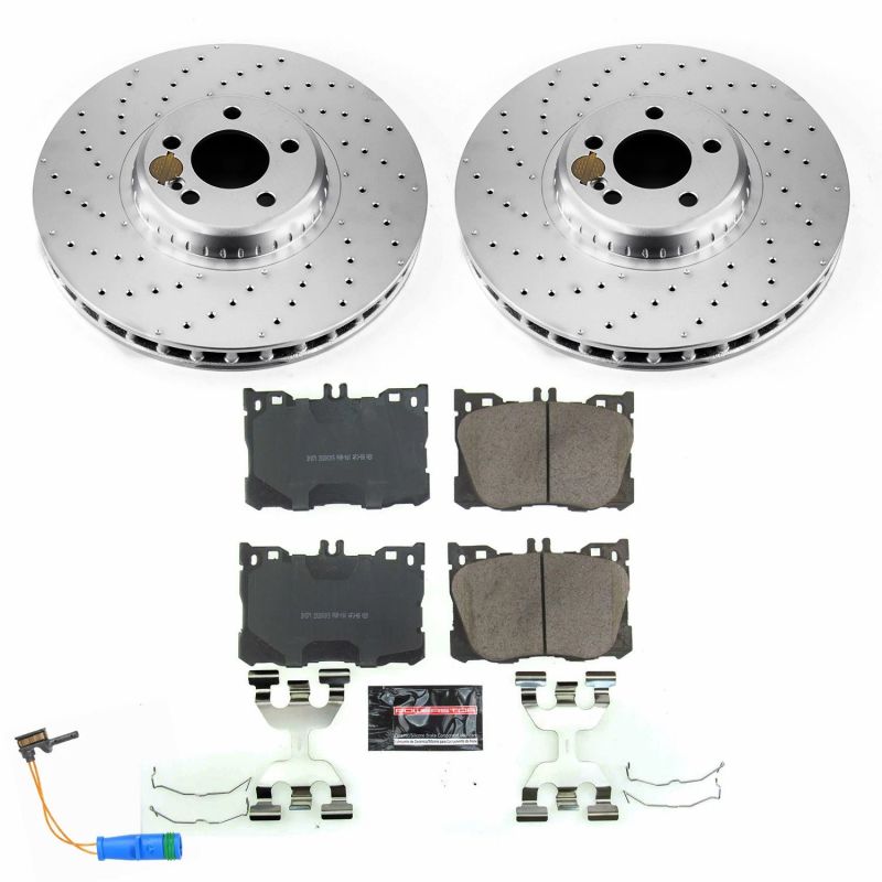PSB Z23 Evolution Coated Kit - Power Stop 2018 Mercedes-Benz C43 AMG Front Z23 Evolution Sport Coated Brake Kit