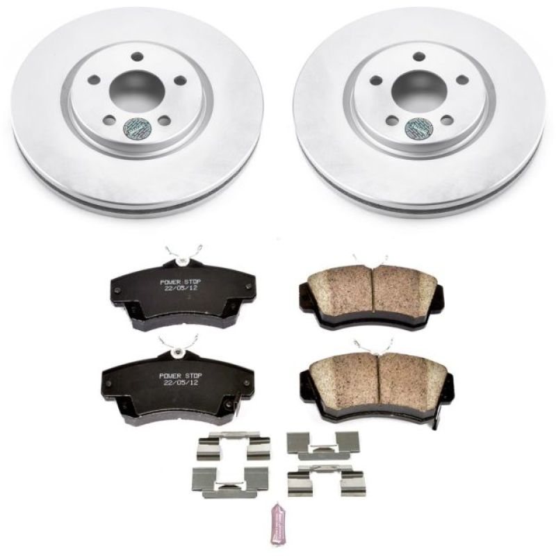 PSB Z17 Evolution Coated Kit - Power Stop 03-09 Chrysler PT Cruiser Front Z17 Evolution Geomet Coated Brake Kit