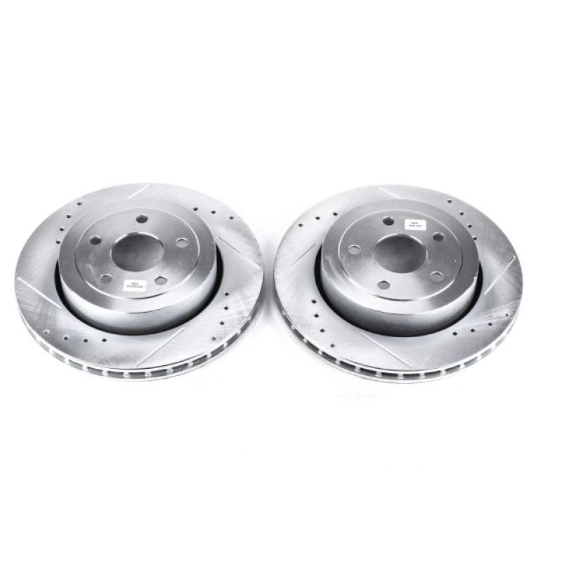 PSB Evolution Drill/Slot Rotor - Power Stop 06-10 Jeep Grand Cherokee Rear Evolution Drilled & Slotted Rotors - Pair