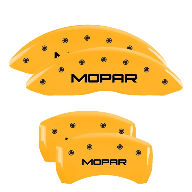 MGP Caliper Covers 4 Logo - MGP 4 Caliper Covers Engraved Front & Rear Mopar Yellow Finish Black Char 2006 Dodge Charger