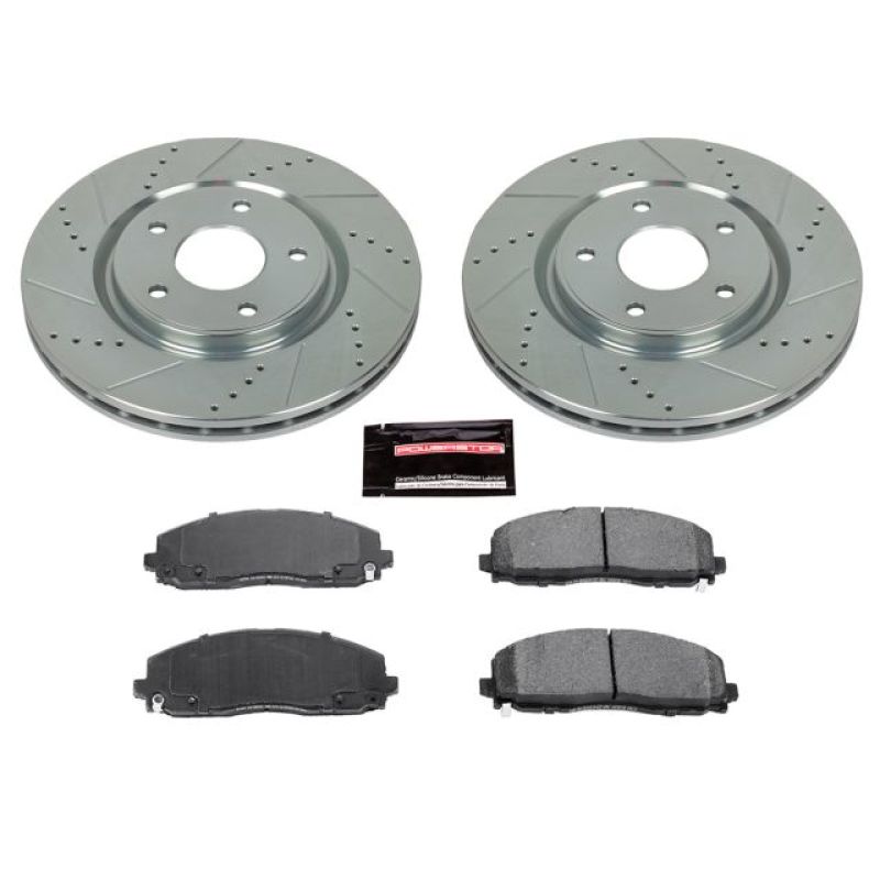 PSB Z23 Evolution Kit - Power Stop 17-19 Chrysler Pacifica Front Z23 Evolution Sport Brake Kit