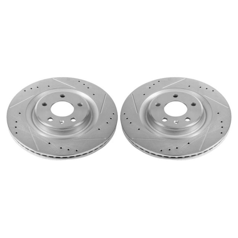 PSB Evolution Drill/Slot Rotor - Power Stop 17-19 Audi A4 Rear Evolution Drilled & Slotted Rotors - Pair