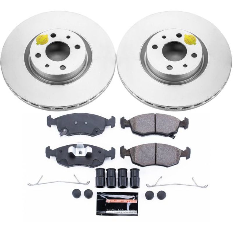 PSB Z23 Evolution Coated Kit - Power Stop 13-18 Fiat 500 Front Z23 Evolution Sport Coated Brake Kit