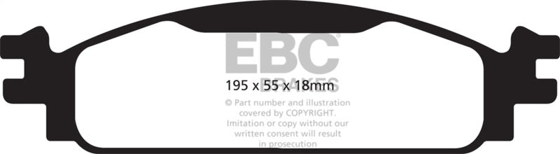 EBC Greenstuff Brake Pad Sets - EBC 08-10 Ford Flex 3.5 Greenstuff Front Brake Pads