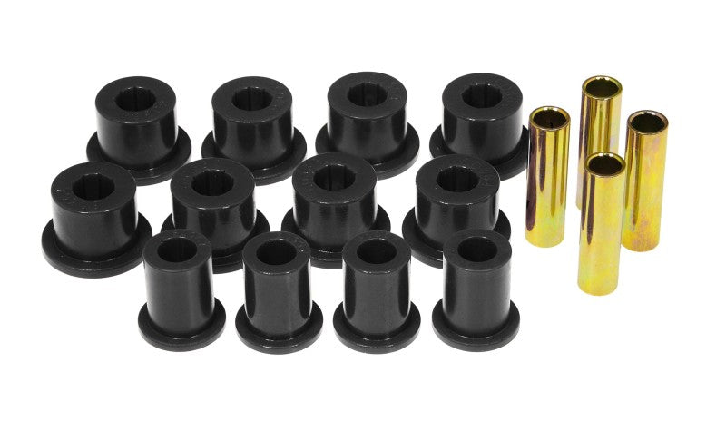PRO Spring/Shackle Bush- Blk - Prothane 89-99 Toyota Truck 4wd Rear Spring & Shackle Bushings - Black