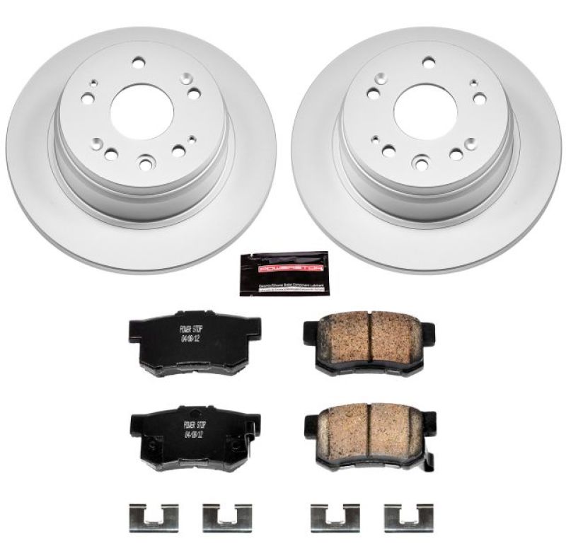 PSB Z17 Evolution Coated Kit - Power Stop 02-04 Honda CR-V Rear Z17 Evolution Geomet Coated Brake Kit