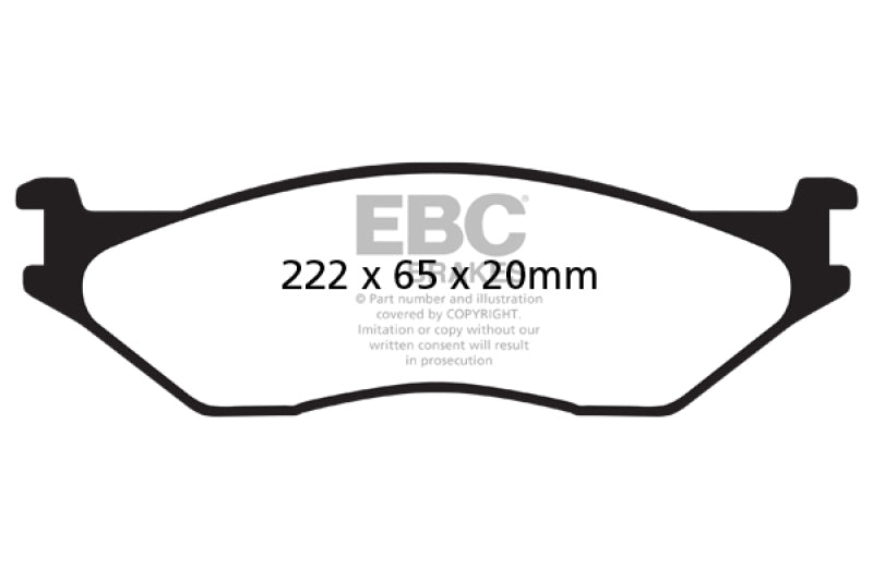 EBC Yellowstuff Brake Pad Sets - EBC 02-05 Ford Econoline E550 Yellowstuff Front Brake Pads