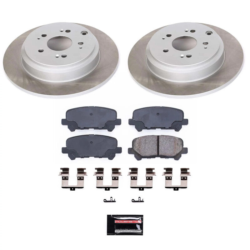 PSB Semi-Coated Rotor Kits - Power Stop 09-11 Honda Pilot Rear Semi-Coated Rotor Kit