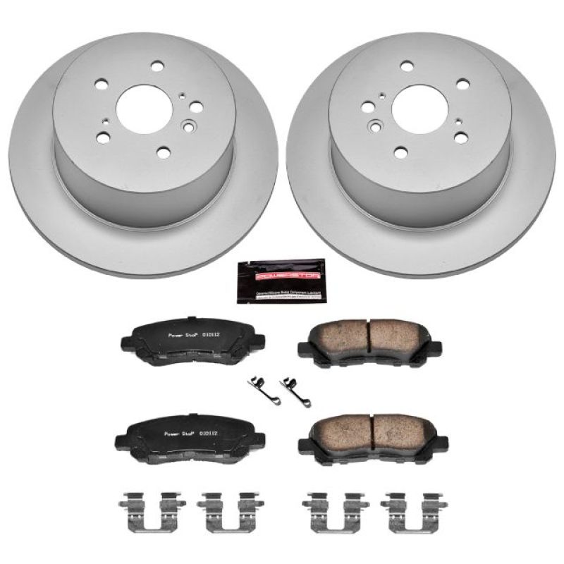 PSB Z17 Evolution Coated Kit - Power Stop 08-13 Toyota Highlander Rear Z17 Evolution Geomet Coated Brake Kit