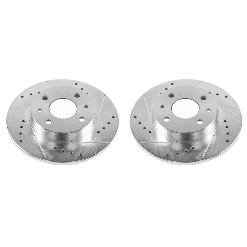 PSB Evolution Drill/Slot Rotor - Power Stop 12-18 Fiat 500 Rear Evolution Drilled & Slotted Rotors - Pair