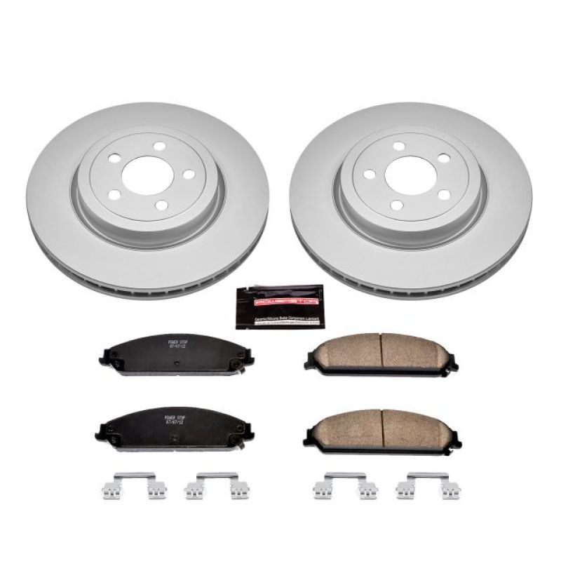 PSB Z17 Evolution Coated Kit - Power Stop 05-19 Chrysler 300 Front Z17 Evolution Geomet Coated Brake Kit