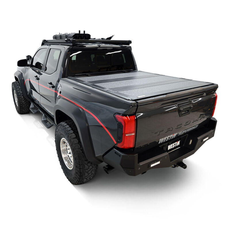 WES Hard Tri-Fold Tonneau Covers - Westin 24-26 Toyota Tacoma 2WD/4WD 5ft. Bed Hard Tri-Fold Tonneau Cover - Black