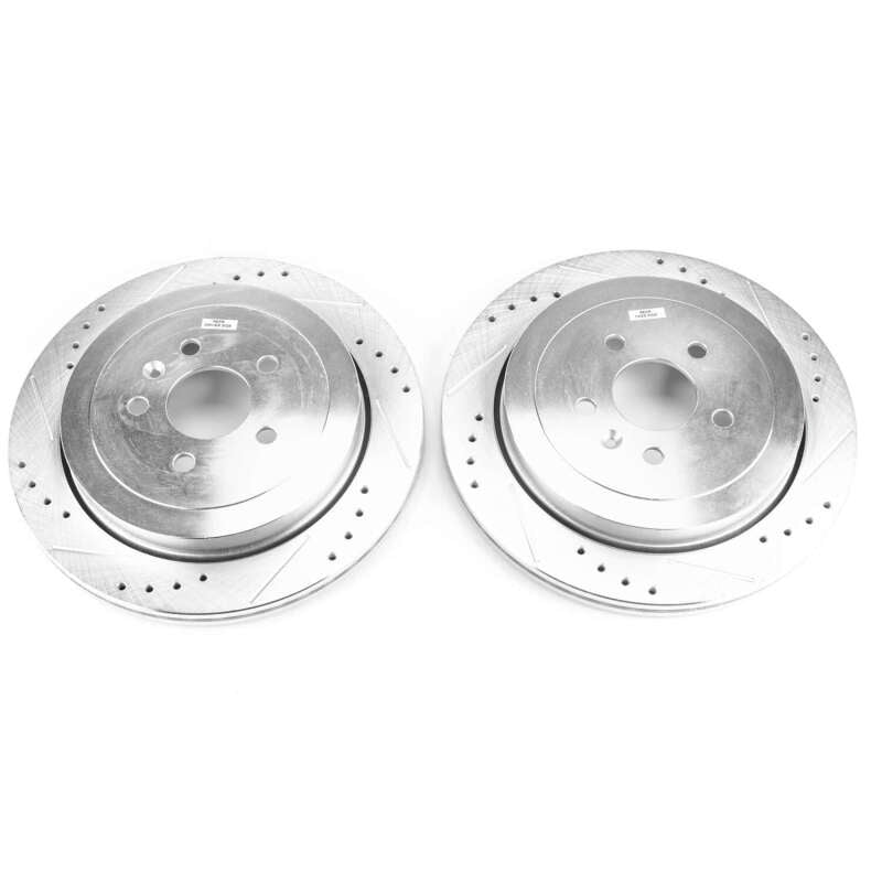 PSB Evolution Drill/Slot Rotor - Power Stop 13-19 Lincoln MKT Rear Evolution Drilled & Slotted Rotors - Pair