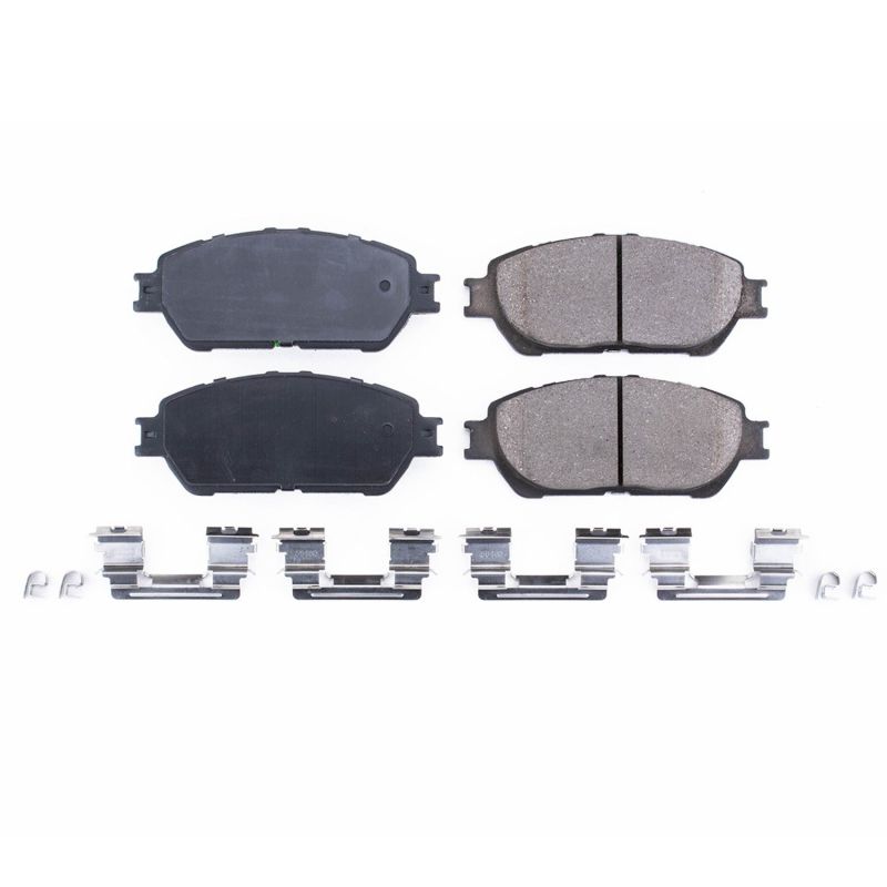 PSB Z17 Evolution Brake Pads - Power Stop 05-15 Toyota Tacoma Front Z17 Evolution Ceramic Brake Pads w/Hardware