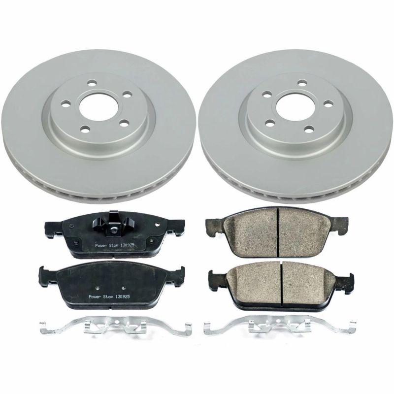 PSB Z17 Evolution Coated Kit - Power Stop 18-19 Ford Transit Connect Front Z17 Evolution Geomet Coated Brake Kit