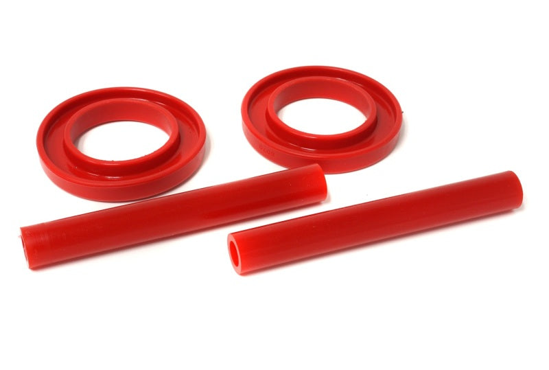 ES Spring Isolators - Red - Energy Suspension 83-04 Ford Mustang SVO Red Front Spring Upper & Lower Isolator Set