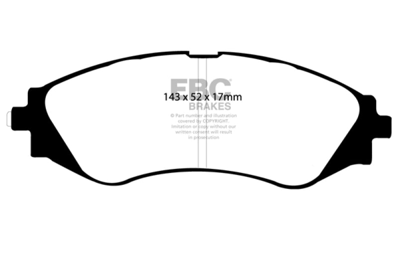EBC Greenstuff Brake Pad Sets - EBC 03-11 Chevrolet Aveo 1.6 Greenstuff Front Brake Pads