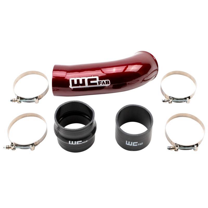 WCF Intake Pipe - Wehrli 2020-2024 Chevrolet 6.6L L5P Duramax 4in Intake Pipe (Use w/OEM Air Box) - Fine Texture Black