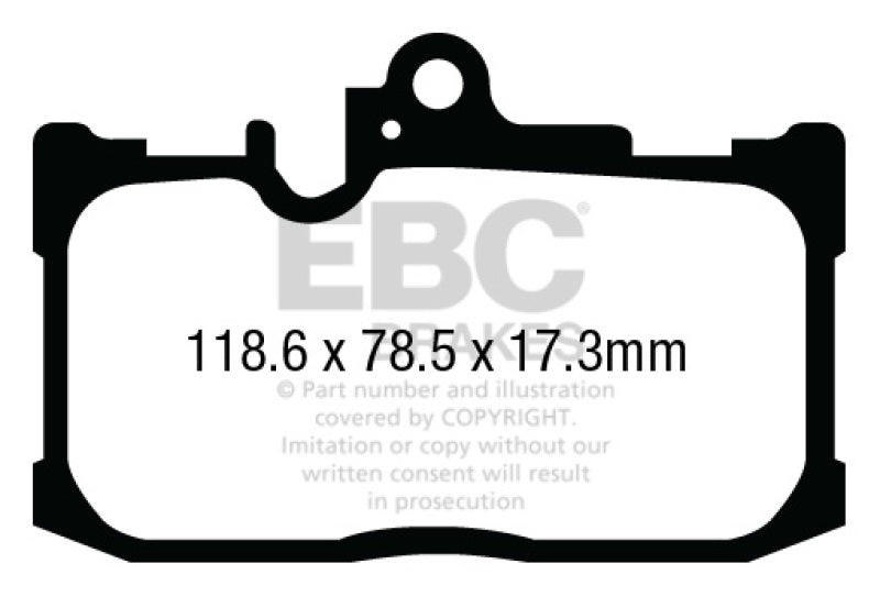 EBC Yellowstuff Brake Pad Sets - EBC 13+ Lexus GS350 3.5 F-Sport RWD Yellowstuff Front Brake Pads