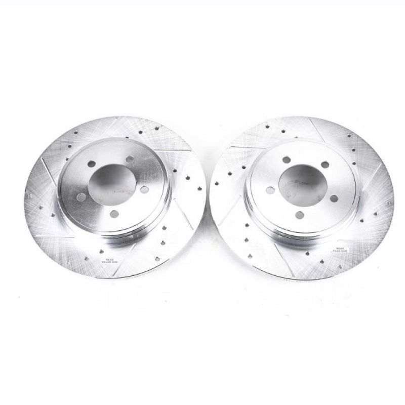 PSB Evolution Drill/Slot Rotor - Power Stop 03-05 Lincoln Aviator Rear Evolution Drilled & Slotted Rotors - Pair