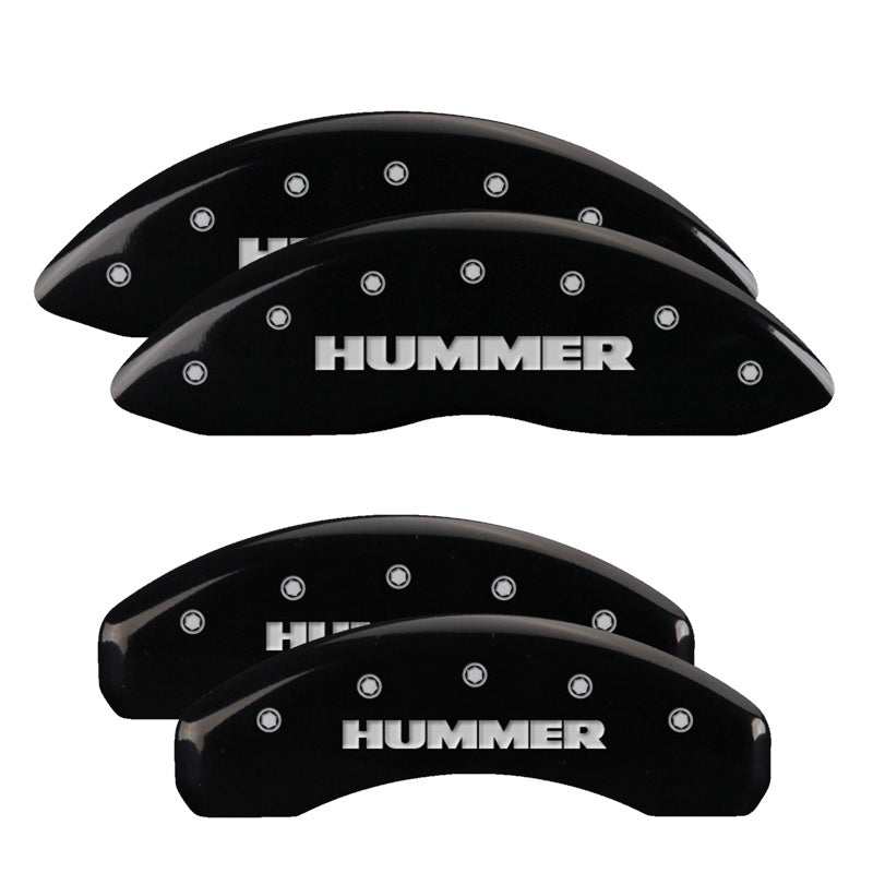 MGP Caliper Covers 4 Logo - MGP 4 Caliper Covers Engraved Front & Rear Hummer Black finish silver ch
